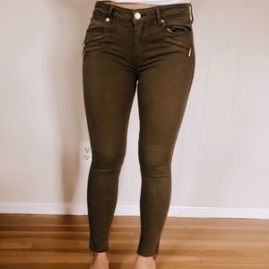 Abercrombie & Fitch Army Green Super Skinny Jean